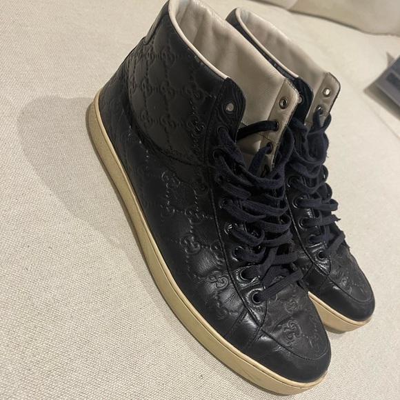 LIMITED EDITION BLACK GUCCI HIGH TOPS - Picture 6 of 7